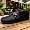Men's Luxury Lightweight PU Leather Loafers, Casual Woven Style Slip-On Flat Shoes With Convenient Elastic Band, Suitable For Spring And Autumn Daily Wear, Weddings, Banquets, Office, Business And Other Formal Occasions